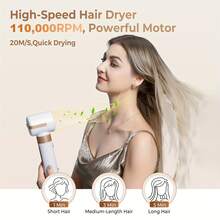7-In-1 Ionic Hair Dryer & Styler Kit - 1400W High-Power Hair Dryer With Automatic Curling Wand, Straightener & Diffuser Attachment | Ionic Technology For Frizz-Free Styling, Wet/Dry Use Suitable For Hair Types - 美規A型插(110-127V) - 查看 2