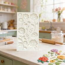 Floral Themed Chocolate Silicone Mold, European Style Embossed Feather Candy Mold, Heat-Resistant And Easy-To-Clean Baking Supplies For Making Gummies, Cookies, Dough, Super Light Clay, Cream Decorations, Soap - View 3