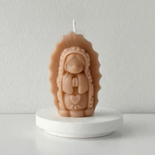 1pc Cute Praying Girl Shaped Scented Candle, Home Decor Figurine - 1PC - View 11