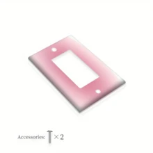 1 pieza Placa de interruptor de luz de 1 o 2 enchufes con estampado degradado rosa y blanco, cubierta decorativa de pared para interruptores y enchufes eléctricos, decoración de pared para cocina, dormitorio - Multicolor - Ver 8