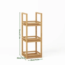 Bamboo Storage Basket, Natural - Natural Color - View 7