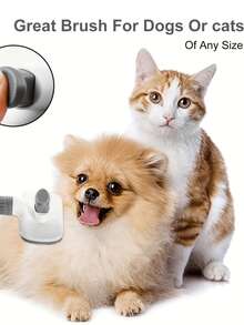 1 Bàn chải chải lông thú cưng đầu vuông, tự làm sạch chỉ với một nút bấm, bàn chải rụng lông có gai cong, massage nhẹ nhàng cho mèo và chó, loại bỏ lông rụng quanh năm. - Xám - Xem 9
