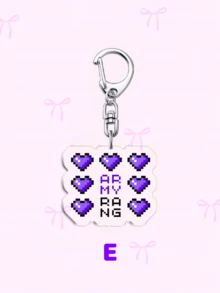 1 Stück/7 Stücke Acryl Schlüsselanhänger, Taschendekoration, lila ARMY-Themen Anhänger (mit ARIRANG, SWIM, "I STAYED" & ARIRANG Album Designs), K-Pop Freundschafts Taschenanhänger, perfektes Fangeschenk für ARMY, Freunde, Freundinnen, Familie, Lehrer, Partyfavors & ARMY-Themen Handydekoration - Verschiedenfarbig - Übersicht 7