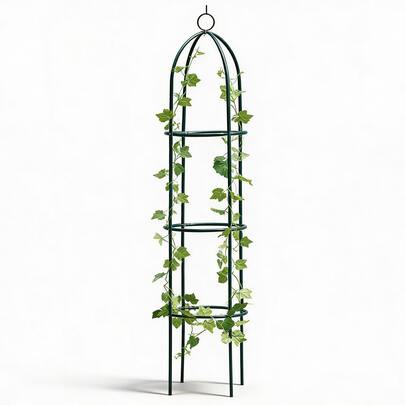Crystals 1.9m Outdoor Garden Metal Obelisk Trellis