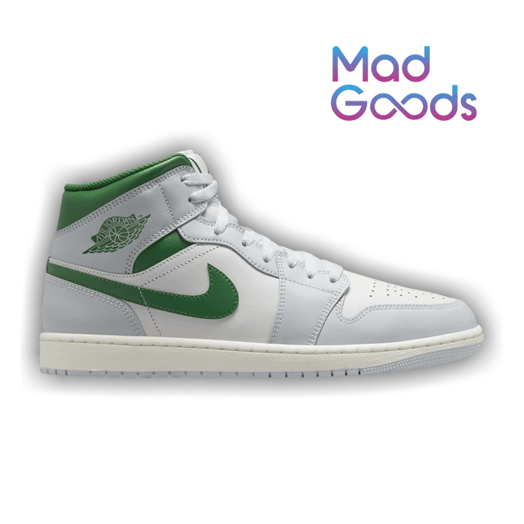 Nike Air Jordan 1 Mid 'Summit White Lucky Green' (Unisex) Summit White/Lucky Green/Light Grey DQ8426-142 - trắng - Xem 1