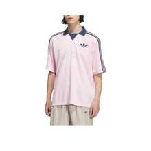 Áo thun ngắn tay dáng rộng kẻ sọc logo adidas Originals dành cho nam, màu hồng. - Hồng - Xem 2