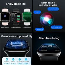 PANDA New 1.85" HD Full Touch Screen Smartwatch, Unisex, IP68 Waterproof, Supports Phone Dialing/Answering, Pedometer, Calorie Counting, Multiple Sports Modes, Notification Alerts, Multi-Functional Smartwatch Compatible With Android/IOS, Christmas Gift - White - View 8