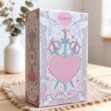 78pcs Tarot Card Set With Guidebook, Cute Pink Card Deck Combination, Holiday Gift, Fortune Telling Toy - Baby Pink - View 2