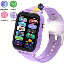 Este reloj inteligente para niños cuenta con una pantalla de 1.83 pulgadas y una batería de 300mAh. Viene con juegos educativos integrados y funciones como linterna LED, cámara y calculadora, lo que lo convierte en una excelente opción para un regalo. - Ver 14