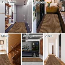 DIY Striped Kitchen Doormat Floor Mat Room Decor Non-Slip Carpet Home Decor Corridor Rug Non-Slip Striped Mat, With Non-Slip Backing, Soft, Absorbent, Quick-Drying Carpet, Suitable For Corridors, Entrances, Kitchens, Patios, Garages, Stairs And Laundry Rooms - Brown - View 7