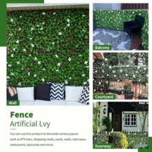 1pc Retractable Privacy Screen, Suitable For Balcony Patio Outdoor, Artificial Privacy Screen Decor, Faux Evergreen Vine Fence Panel, Applicable For Outdoor Wall, Garden Backyard Home Decor - Multiple Styles - View 3