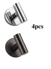 Bộ 1/2/4 móc treo phòng tắm hiện đại, giá treo khăn bền chắc, không cần khoan, giá treo khăn và bông tắm gắn tường thời trang, vật dụng thiết yếu cho gia đình. - Nhiều màu - Xem 16