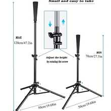 1pc Baseball Batting Tee Stand, Portable 3-Leg Tee Frame For Baseball Practice - Black - View 2