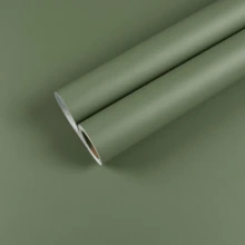 1 捲自黏式壁紙，極簡現代風，防水防油貼紙，可移除撕貼式壁紙，適用於廚房檯面、櫥櫃、牆面、房間裝飾、居家裝飾、客廳、浴室、居家翻新、家具改造、DIY 裝飾，耐用牆面覆蓋材料，易安裝居家升級 - 抹茶綠 - 查看 10