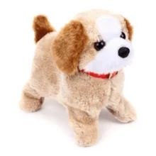 Plush Puppy Jumps, Walks, Barks And Somersaults / For Kids - ANJING BEIGE HALUS - View 2