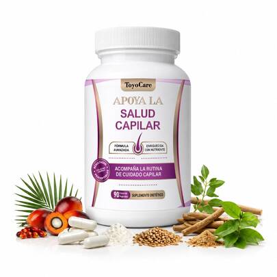  ToyoCare Cápsulas nutritivas para el cabello con vitaminas, textura suave y sedosa, efecto hidratante y reparador, mejora el cabello dañado y fortalece los cabellos, 60 cápsulas en total