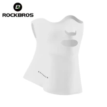 ROCKBROS 1pc Summer Ice Silk Cooling Face Mask, Breathable Sweat-Absorbent Sun Protection Neck Gaiter, Outdoor Cycling Full Face & Neck Coverage For Summer - White - View 11