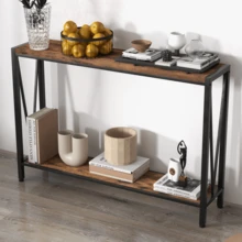 2-Tier Narrow Design For Entryway, Living Room, Console Table , - color retro - Ver 2