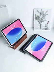 Ốp bảo vệ mỏng nhẹ chống sốc với chân đế thông minh và chức năng tự động bật/tắt màn hình, phù hợp với máy tính bảng Galaxy, Apple Mini 4/5/6, 9.7/10.2/10.5 inch, Air 4/5/6, thế hệ thứ 10/11 10.9 inch, Pro 11 inch, Air 11 (M2), Air 13 và Pro 11 (M4) - Bụi tím - Xem 4