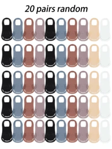 1/5/10/12/15/18/20/21 Đôi tất mùa hè mỏng, thoáng khí, chống trượt bằng silicon, vô hình - Nhiều màu - Xem 3