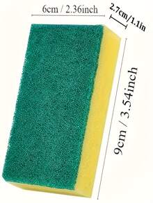 High Absorbency Double-Sided Sponge, Magic Cleaning Pot Rust Remover Sponge Brush, Kitchen Cleaning Tool - Multicolor - View 7