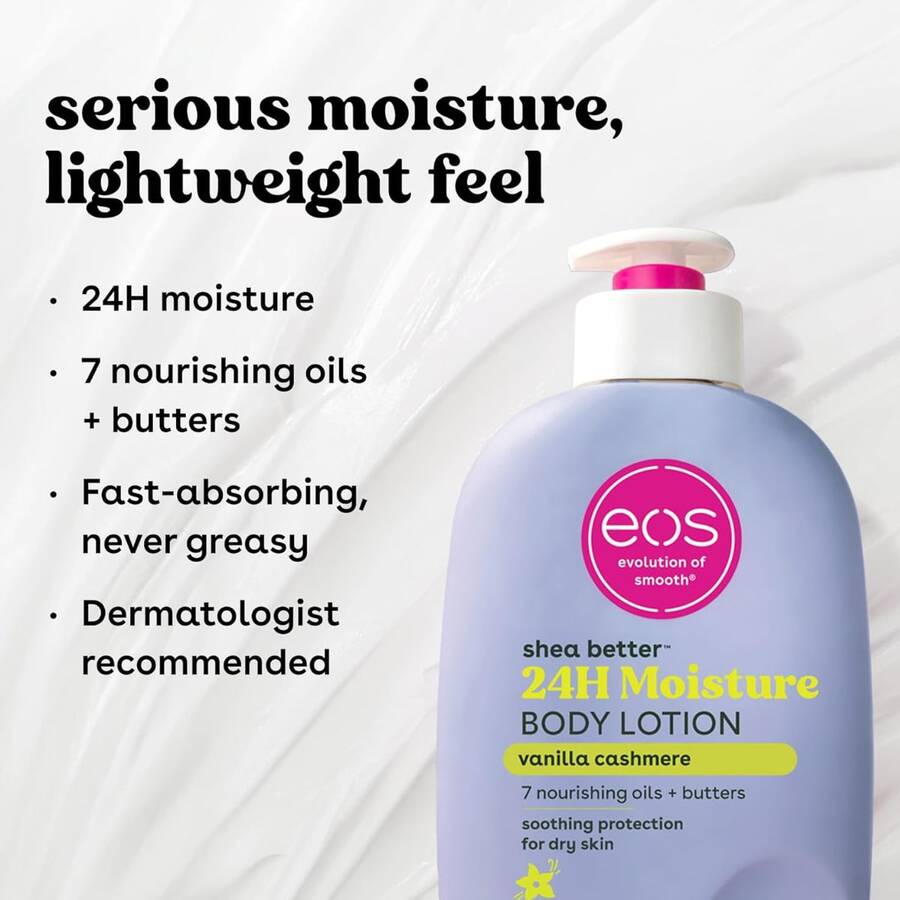 Shea Better 24H Moisture Body Lotion 473ml - Vanilla Cashmere Moisturizer For Dry Skin - Vitamin E - View 1