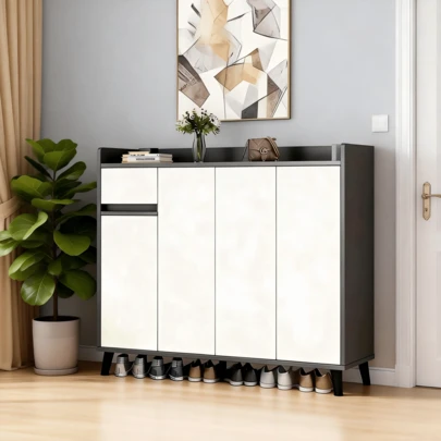 Zapatero Organizador De Madera Minimalista Con Cajón