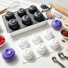 Blueberry & Raspberry Fruit Shaped Cake Mold, Baking Dessert Mousse Chocolate Ice Cream Silicone Mold, Non-Stick Silicone - Multicolor - View 1