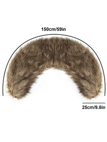 Khăn choàng lông giả kiểu Viking dành cho nữ, khăn choàng phong cách thời Trung cổ Phục hưng, trang phục LARP, khăn quàng cổ lông nhân tạo kiểu retro, khăn choàng biểu diễn sân khấu theo phong cách cướp biển/nhân vật lịch sử, phụ kiện trang phục Halloween. - màu nâu - Xem 5
