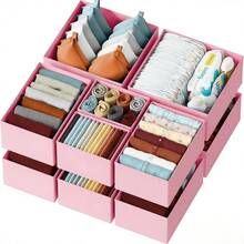 Oaoleer 12PCS/Set Drawer Organizer Clothes, Dresser Organizer For Nursery Bedroom Closet Organization And Storage - Baby Clothes Organizer Bins - Drawer Divider For Sock Underwear Bra Ties - View 12