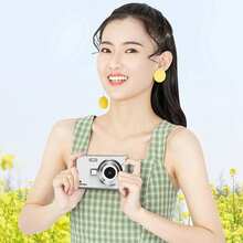 4K Digital Camera, 16X Optical Zoom, 2.4" HD Screen, Pixel Video, Creative Compact Digital Camera, CCD Camera, Suitable For Students, Beginners, Teenagers And Adults, Free DIY Crystal Sticker - Q12 Silver+Crystal - View 7