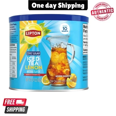  Lipton Zero Sugar Lemon Iced Tea Mix Powder 10 Quarts
