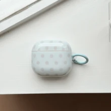 韩式极简马卡龙波点+挂环套装，兼容苹果Pro2/Pro/4/3/2手机壳，时尚女士耳机盒，极简耳机盒，苹果耳机盒，苹果耳机套，春夏耳机盒，生日/节日礼物。使用前请撕掉保护膜。 - 彩色 - 查看 13