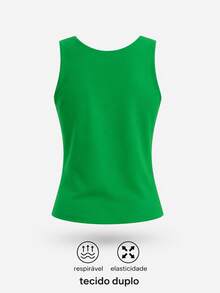 Women's Double-Layered Polyamide Blouse With Brazil World Cup Theme. Suitable For Evenings, Holidays, Vacations, Office, Home, Diary, Birthday Parties, Dating, Homecoming, Travel, Brunch, Airport Wear, Sports And Fitness. - 綠色 - 查看 3
