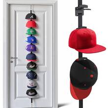 1pc Door Hat Rack With 10 Adjustable Hooks, Holds Up To 20 Hats, Space-Saving Storage Cabinet Suitable For Bedroom, Entryway, Living Room - Multicolor - View 9