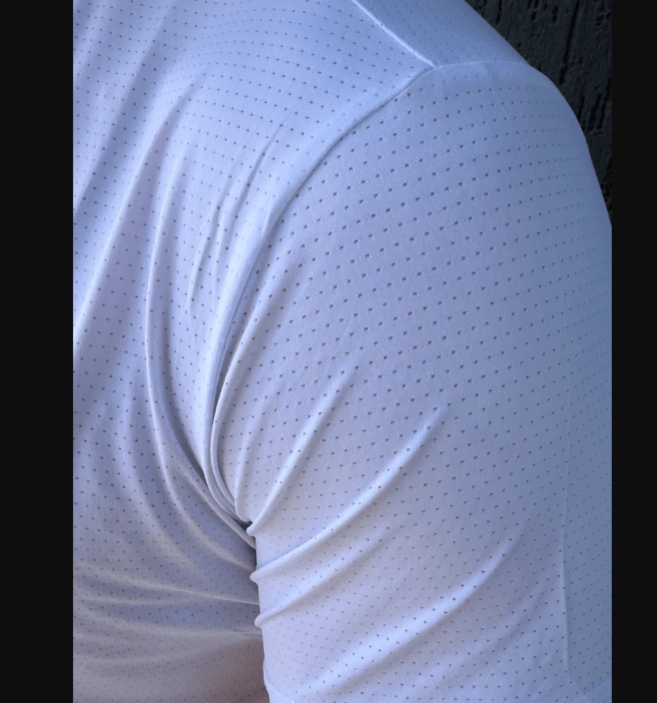 Men's Dry Fit Breathable Perforated T-Shirt For Comfortable Gym Use - trắng - Xem 1