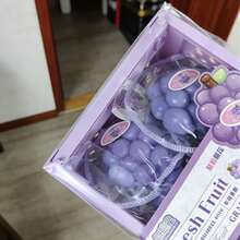 Soft & Chewy Grape Shaped Squishy Toy, High-Quality Creative Stress Relief Squeeze Toy, Realistic Fruit Fidget Toy - 6Pcs - View 5