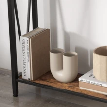 2-Tier Narrow Design For Entryway, Living Room, Console Table , - color retro - Ver 4