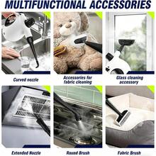 1050W Handheld Steam Cleaner | 12 Brush Heads, Quick Heating, Chemical-Free, Lightweight And Portable, Large-Capacity Water Tank, Metal And Plastic Construction, Plug, Suitable For Home, Car, Floors, And Furniture - White Machine + 12 Accessories - View 4