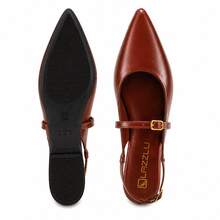 LAZZLU SHOES Women's Slingback Flat Shoe With Pointed Toe, Comfortable And Flat - Lạc đà - Xem 4