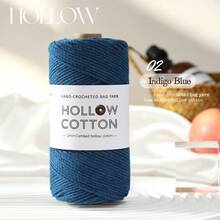 Sợi bông chải kỹ Lirisnly, sợi bông rỗng, thích hợp để đan móc thủ công các loại túi xách, gối, chăn, đồ dùng gia đình và đồ thủ công mỹ nghệ. - Màu sắc - Xem 10