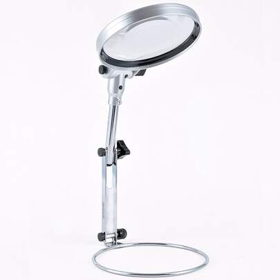2.5X/5X Magnifying Glass With Adjustable Arm And Base - High Magnification Lens For Reading, Manicure, Eyelash Growth, Beauty Care, Sewing, Inspection And Precision Work - Easy To Assemble