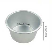 4pcs/6pcs/8pcs 9.5cm Aluminum Baking Cake And Pudding Molds - Non-Stick, Easy Release, Easy To Clean, Perfect For Baking Muffins, Pudding, Chocolate Lava Cakes, Brownies And More. - View 10