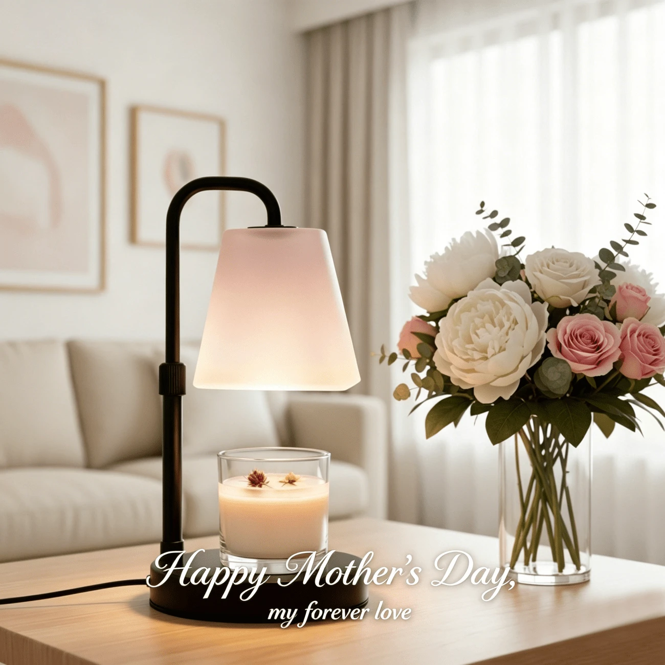 Hausdemo Modern Aromatherapy Candle Warmer Lamp With Frosted Lampshade, Height Adjustable Electric Wax Melter With Timer & Dimmable Brightness, Includes GU10 Bulb, Premium Candle Melting Lamp For Bedroom Living Room Side Table Home Office Decor, Ideal Gift For Mother's Day Valentine's Day Christmas Thanksgiving Birthday Housewarming Anniversary - US A Type Plug(110-127V) - View 1