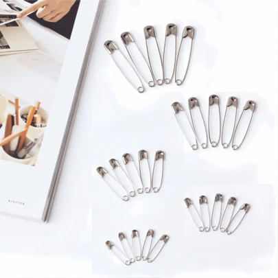 50pcs Stainless Steel Anti-Rust Safety Pins, Durable Brooch Pins, Suitable For Clothing Decoration, DIY Jewelry Making And More