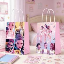 DOBBLE Bộ 6 túi quà tặng chủ đề K-POP D-Emon H-Unters, túi giấy in nhiều nhân vật, bộ quà tặng sự kiện dành cho người hâm mộ trưởng thành. - Nhiều màu - Xem 1