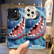Officially Licensed Disney Lilo & Stitch Phone Case, This Protective Phone Case Features A Playful Close-Up Print Of Stitch Grinning Widely, With His Iconic "STITCH" Name Displayed At The Bottom, Made With Flexible, Durable TPU Material To Protect Against Everyday Scratches, Bumps, And Minor Impacts, With A Raised Camera Frame Printed With "GOOD LUCK" Text For Extra Lens Protection, Slim And Lightweight Construction That Adds Minimal Bulk And Fits Easily In Pockets And Bags, Compatible With IPhone 17, 16, 15, 14, 13, 12, 11 Pro Series And Galaxy S22, S23, S24, S25 Models, Making It A Charming Choice For Stitch Fans And Disney Lovers, Ideal For Birthdays, Holidays, Or Any Special Occasion To Surprise Family And Friends. - màu đen - Xem 4