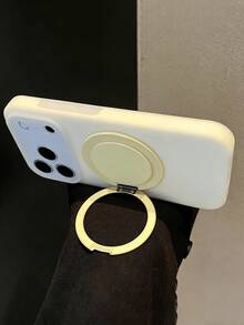 Ốp lưng điện thoại Summer Jelly Matte Clear Skin-Feel Metal Ring Holder tương thích với iPhone 17 Pro Max 17 Pro 17 16 Pro Max 16 Pro 16 15 Pro Max 15 Pro Max 15 Pro 15 14 Pro Max 14 Pro 14 13 Pro Max 13 Pro 13 Ốp lưng silicon mềm mại - Màu vàng kem - Xem 6