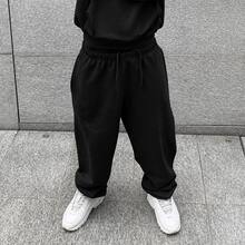 Men's Sweatpants, Wide Leg Sweatshirt Pants Streetwear Style - Black - View 1