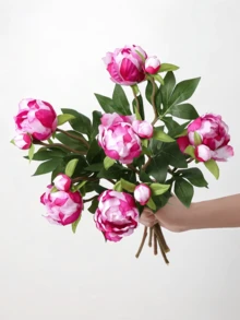 Hoa mẫu đơn nhân tạo - màu đỏ tím